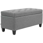 Pehme pink hoiukastiga Homcom 100x40x44cm, halli/musta v&auml;rvi