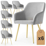 S&ouml;&ouml;gitoa toolid ESTELLE, 6 tk, hallid/kuldsed, 54,5 &times; 83 &times; 58 cm