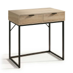 Konsoollaud ELANO, 2 sahtliga, pruuni/musta v&auml;rvi, 80 &times; 80 &times; 35 cm