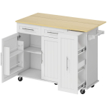K&ouml;&ouml;gisaar, 2 sahtlit, 4 ust, Valge, 129 &times; 65 &times; 91 cm