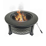 Relaxdaysi aiatulease, grillrestiga, must, 81 &times; 50 &times; 81 cm