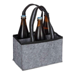 Pudelite kandekott Relaxdays, 6 pudelile, 24 &times; 33 &times; 15 cm