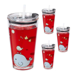 Lasteklaasid Relaxdays 10044959.0, 4 tk, 9 &times; 15,5 &times; 9,5 cm