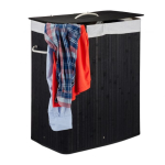 Pesukorv kahe sektsiooniga 63x55x35cm, 95L, must/valge