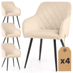 S&ouml;&ouml;gitoa toolid VELTO, 4 tk, Beež, 54,5 &times; 82 &times; 58 cm