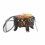 Aia l&otilde;kkease Relaxdays 10053324.0, s&auml;demekaitsev&otilde;rgu ja grillrestiga, 66 &times; 58 cm