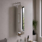 Peegliga vannitoakapp Relaxdays 10053648.0, 6 sektsiooni, 25 &times; 136 &times; 12 cm
