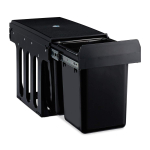 Sisseehitatav j&auml;&auml;tmekast Relaxdays 10031538.0, kaheosaline, 2 &times; 8 l, Must, 25 &times; 35,5 &times; 47 cm