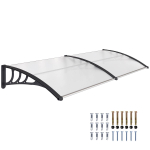 L&auml;bipaistev varikatus ukse kohale Outsunny 75x195x23cm, musta v&auml;rvi