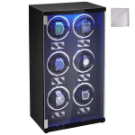 Kellakeeramismehhanism 6 automaatset kella, vaiksed Jaapani mootorid, sinine LED, must PU korpus