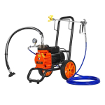 Diafragmaga &otilde;huvaba v&auml;rvipihusti, 1100 W, 2000 PSI, k&auml;ru ja pikendusvardaga