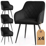 S&ouml;&ouml;gitoa toolid VELTO, 4 tk, Must, 54,5 &times; 82 &times; 58 cm