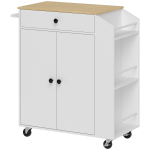 K&ouml;&ouml;gik&auml;ru Homcom 82x38x86,5cm, valge/heledalt pruuni v&auml;rvi