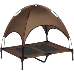 Koera pesa PawHut 92x76x90cm, pruunid/mustad v&auml;rvid