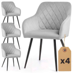 S&ouml;&ouml;gitoolid VELTO, 4 tk, Hallid, 54,5 &times; 82 &times; 58 cm