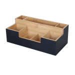 Lauaorganisaator Relaxdays 10051363_46, 7 lahtrit, Must, 30 &times; 11 &times; 15 cm