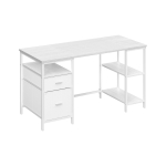 Arvutilaud VASAGLE LWD047B16, 2 riiulit, Must, 140 &times; 76 &times; 60 cm