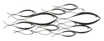 3D seinapaneel Fishy, 100 &times; 35 &times; 1 cm