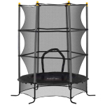 Trampoliin Homcom 163x163x190cm, musta/tumeka halli v&auml;rvi
