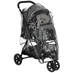Koerak&auml;ru PawHut 83x55x101cm, musta/halli v&auml;rvi