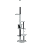 Kassimaja kraapimispost PawHut 60x255cm., hall/tumehall