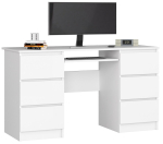 Arvutilaud A-11, 6 sahtlit, valge, 135 &times; 77 &times; 50 cm