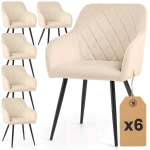 S&ouml;&ouml;gitoa toolid VELTO, 6 tk, Beež, 54,5 &times; 82 &times; 58 cm