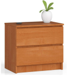 &Ouml;&ouml;kapp AKORD K60 2SZ, 2 sahtlit, pruun, 60 &times; 55 &times; 40 cm