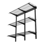 Garaažiseinariiul VEVOR LR1236, 3 astet, Must, 91,5 &times; 91,5 &times; 30,5 cm