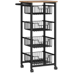 K&ouml;&ouml;gik&auml;ru Homcom 49.5x31x91cm., must/helepruun