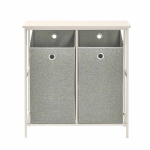 Vannitoa kapp 2 pesukorviga 77x38x80cm., hall/valge v&auml;rv