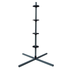 Rehviriiul Relaxdays, 4 rattale, Must/hall, 66 &times; 131,5 &times; 66 cm