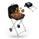 S&ouml;egrill Relaxdays 10053359.0, Kaanega ja ratastega, 47 &times; 81 &times; 54 cm