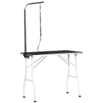 Lemmikloomade hoolduslaud PawHut 91,5x61,5x146cm, valge/must