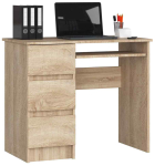 Arvutilaud A-6 CLP, vasakpoolne, 3 sahtlit, pruun, 90 &times; 77 &times; 50 cm