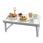 Hommikus&ouml;&ouml;gialus Relaxdays, kokkupandavate jalgadega, Valge, 50 &times; 20 &times; 30 cm