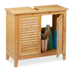 Valamualune vannitoakapp Relaxdays, 2 ust, 67 &times; 60 &times; 30 cm