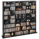 Meediahoiukapp VEVOR DX0202-C250421S-01-Black, 8 taset, Must, 142 &times; 130 &times; 22 cm