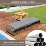 Lamamistoolide komplekt, 2 tk, Hallid, 185 &times; 65 &times; 26&ndash;86 cm