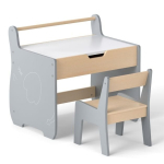 Laste laua ja tooli komplekt, laud ja tool, Roheline, 62 &times; 47 &times; 59 cm