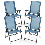 Volditavad v&auml;listoolid, 4 tk, Sinised, 65 &times; 93 &times; 60 cm