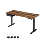 Elektriliselt k&otilde;rguses reguleeritav laud 70x160x120cm., pruun/must