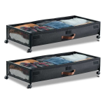 Voodipesukast ratastega, 915x460x185 mm, 2 tk, l&auml;bipaistva kaanega