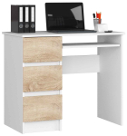 Arvutilaud A-6 CLP, vasakpoolne, 3 sahtlit, valge/pruun, 90 &times; 77 &times; 50 cm