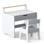 Laste laua ja tooli komplekt, laud ja tool, Hall, 62 &times; 47 &times; 59 cm