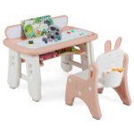 Laste m&ouml;&ouml;blikomplekt, Laud ja tool, 80 &times; 50 &times; 45&ndash;55 cm