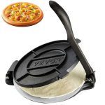 Malmist tortillapress 8 tolli p&auml;rgamentpaberiga, h&otilde;bedane tawa