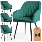S&ouml;&ouml;gitoolid FLORENCE, 4 tk, rohelist/musta, 54,5 &times; 82 &times; 58 cm