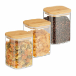 Toidu s&auml;ilitusanumad Relaxdays, 3 tk, 900 ml, 10 &times; 13,5 &times; 10 cm