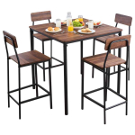 S&ouml;&ouml;gikomplekt VEVOR BTZ-GW-002, 1 laud ja 4 tooli, 90 &times; 91 &times; 90 cm